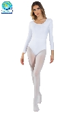 BODY IN LYCRA MANICA LUNGA BIANCO DONNA
